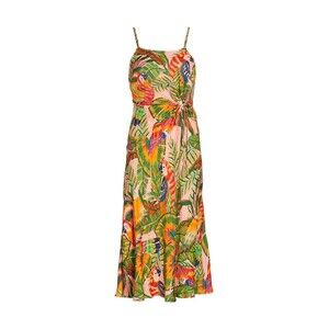 Farm Rio Macaw Leaves Cut-Out Midi-Dress Summer Vacation Dress Small New